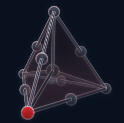 Tetgame help illustration 3: a token on a tet